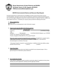 Document preview: Mdifw Environmental Review and Resource Map Request - Maine