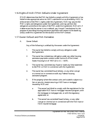 Form HUD52531A Part I Agreement to Enter Into a Housing Assistance Payments Contract - New Construction or Rehabilitation - Section 8 Project-Based Voucher Program, Page 9