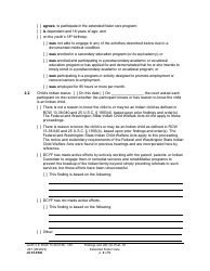 Form JU03.0540 Findings and Order on Post-18 Extended Foster Care (Extending Dependency) (Or18fc) - Washington, Page 2
