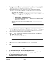 Form JU03.0540 Findings and Order on Post-18 Extended Foster Care (Extending Dependency) (Or18fc) - Washington, Page 3