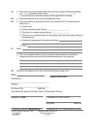 Form JU03.0540 Findings and Order on Post-18 Extended Foster Care (Extending Dependency) (Or18fc) - Washington, Page 4