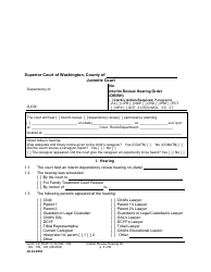 Form JU03.0510 Interim Review Hearing Order (Orirh) - Washington