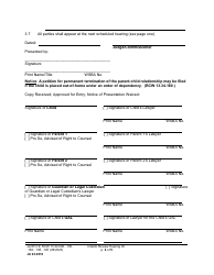 Form JU03.0510 Interim Review Hearing Order (Orirh) - Washington, Page 4
