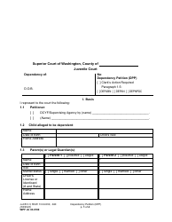 Document preview: Form WPF JU03.0100 Dependency Petition (Dpp) - Washington