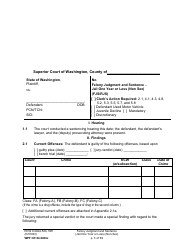 Form WPF CR84.0400J Felony Judgment and Sentence - Jail One Year or Less (Non Sex) (Fjs/Rjs) - Washington