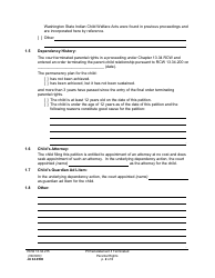 Form JU04.0500 Petition for Reinstatement of Terminated Parental Rights (Ptrtpr) - Washington, Page 2