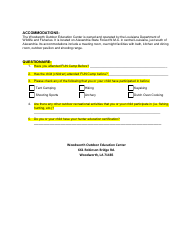 Mother/Child Fun Camp Registration Form - Louisiana, Page 3