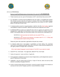 Memorandum of Agreement (For Agreements up to $1,000,000.00) - Virgin Islands