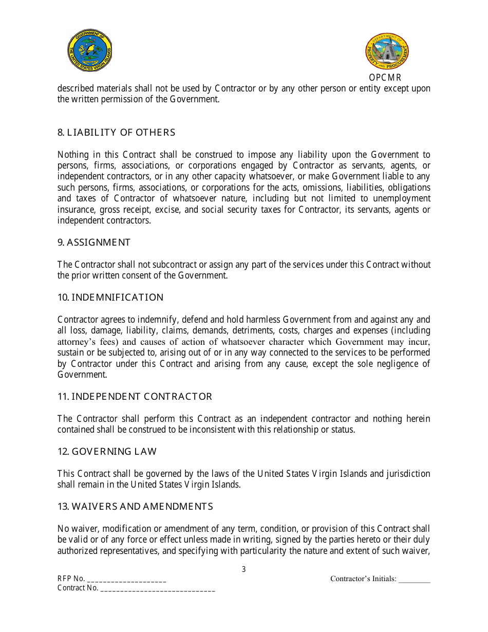Contract for Professional Services Valued at $1,000,000.01 or More - Virgin Islands, Page 4