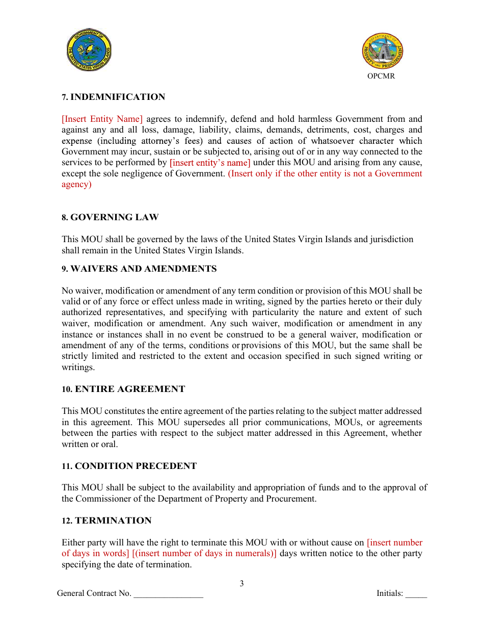 Memorandum of Understanding - Virgin Islands, Page 4