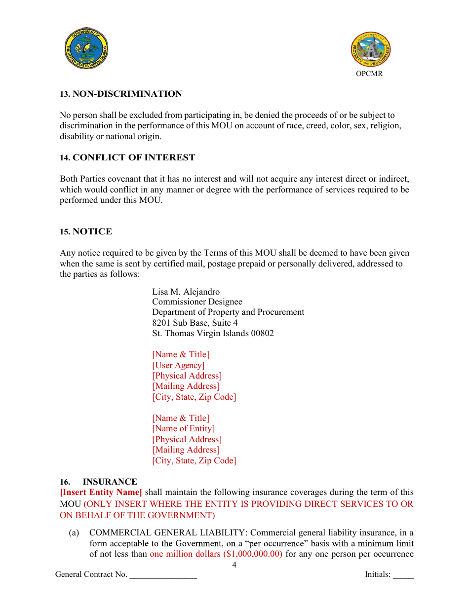 Memorandum of Understanding - Virgin Islands, Page 5