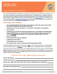 Document preview: Form CP-3598 Case Consultation Referral Form - City of Los Angeles, California