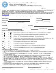 Document preview: Catastrophic Leave Application for Medical Emergency - Arkansas