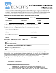 Document preview: Authorization to Release Information - Arkansas