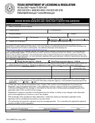 Document preview: TDLR Form IHB055 Application for Registration Design Review Agencies and Third Party Inspection Agencies - Texas