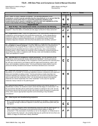 TDLR Form IHB016 Ihb - Data Plate and Compliance Control Manual Checklist - Texas, Page 2