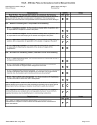 TDLR Form IHB016 Ihb - Data Plate and Compliance Control Manual Checklist - Texas, Page 4