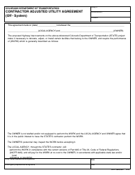 Document preview: CDOT Form 987 Contractor Adjusted Utility Agreement (Off - System) - Colorado