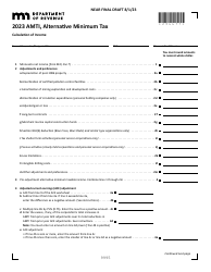 Document preview: Form AMTI Alternative Minimum Tax - Draft - Minnesota, 2023