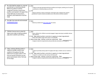 Form DHS-7867 Child Care Assistance Program Legal Nonlicensed Provider Monitoring Checklist - Minnesota, Page 18