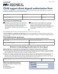 Form DHS-3371-ENG Child Support Direct Deposit Authorization Form - Minnesota, Page 3