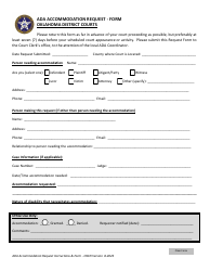 Ada Accommodation Request Form - Oklahoma, Page 3