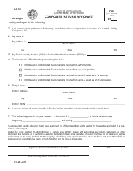 Form I-338 Composite Return Affidavit - South Carolina
