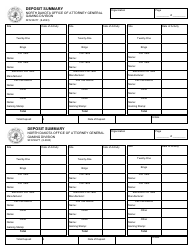 Document preview: Form SFN-50277 Deposit Summary - North Dakota