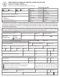 Form SFN9756 North Dakota Concealed Weapon License Application - North Dakota, Page 3