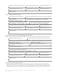 Individual Application Form - Alternative Energy Revolving Loan Program (Aerlp) - Montana, Page 5