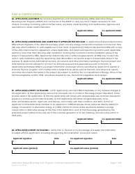 Individual Application Form - Alternative Energy Revolving Loan Program (Aerlp) - Montana, Page 7