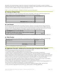 Business Application Form - Alternative Energy Revolving Loan Program (Aerlp) - Montana, Page 7