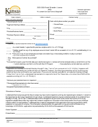 Document preview: Retail Breeder License - Kansas, 2024
