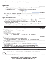 Form 20 Nebraska Tax Application - Nebraska, Page 2
