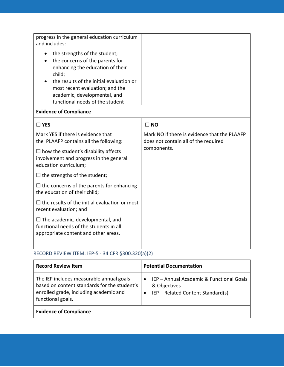Priority Area 2: Iep Development - Oregon, Page 6