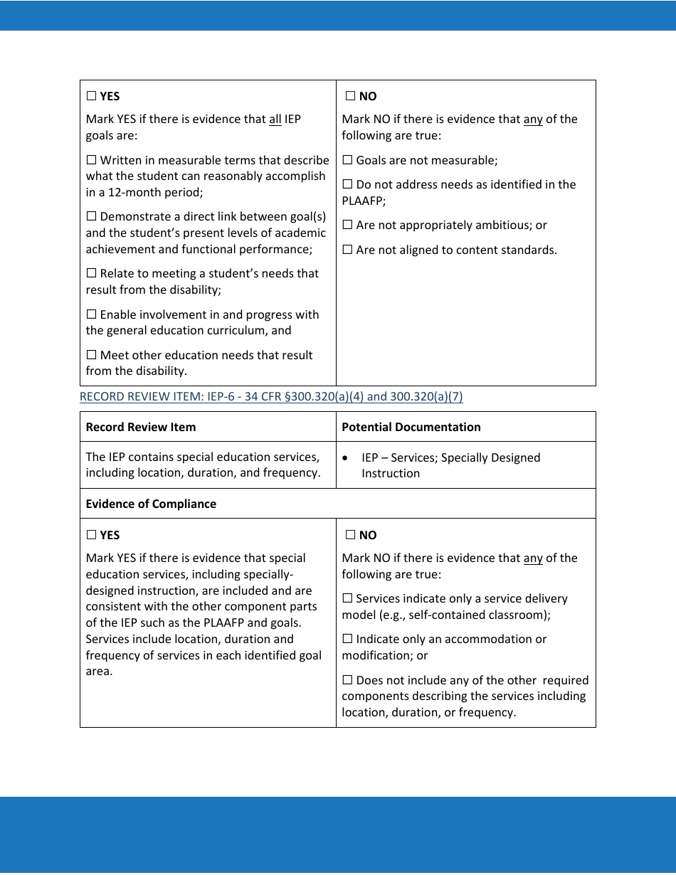 Priority Area 2: Iep Development - Oregon, Page 7