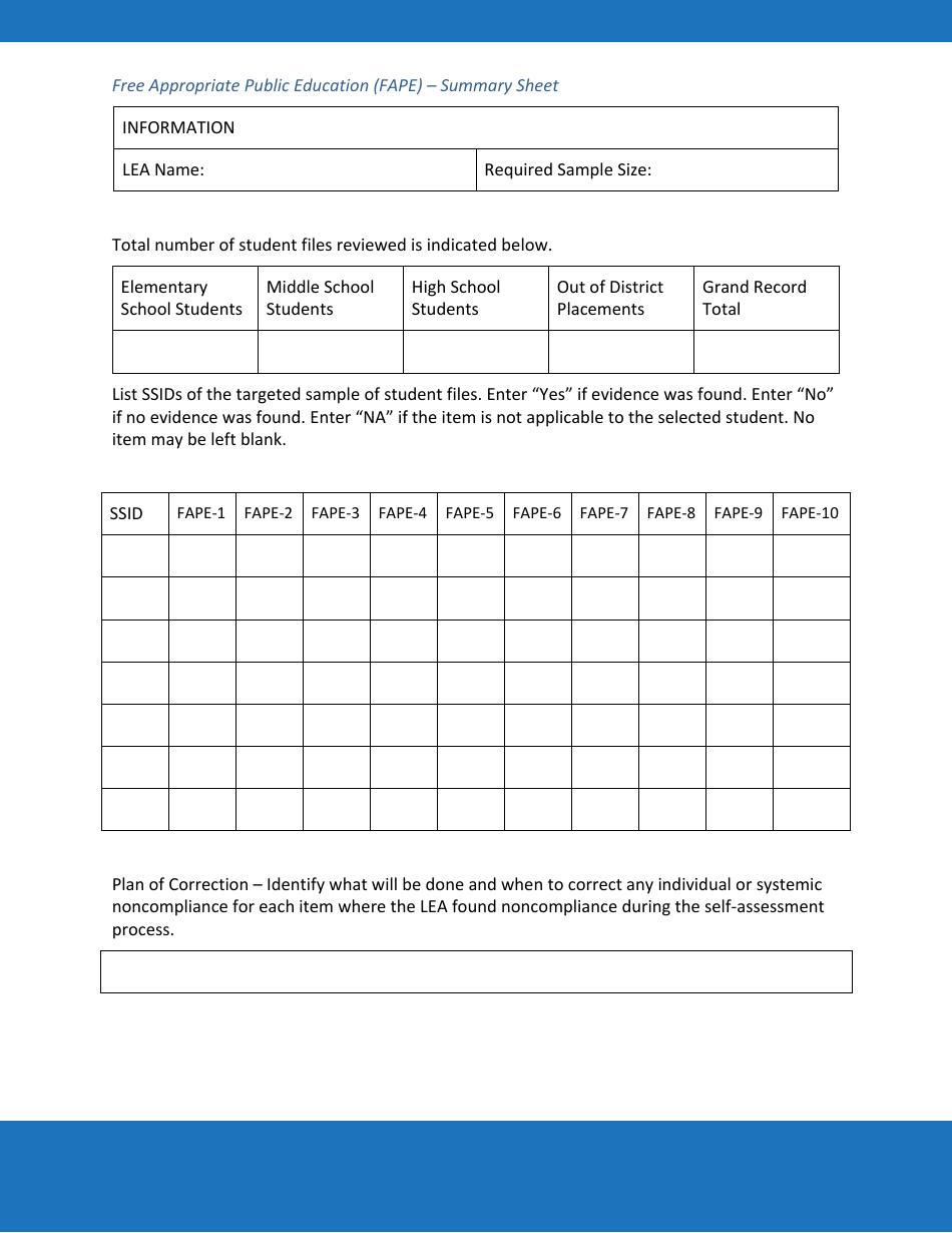 Priority Area 3: Free Appropriate Public Education (Fape) - Oregon, Page 11