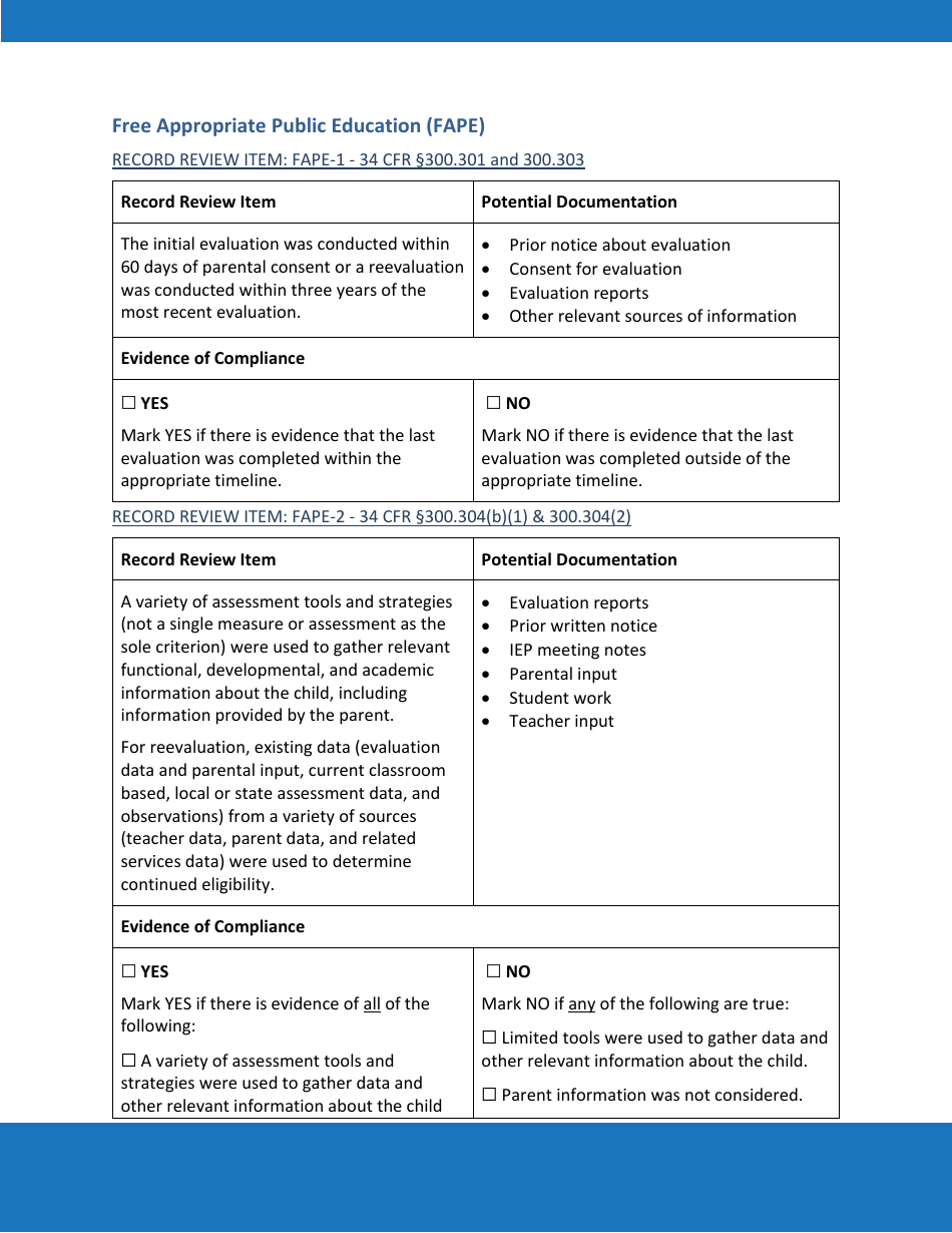Priority Area 3: Free Appropriate Public Education (Fape) - Oregon, Page 3