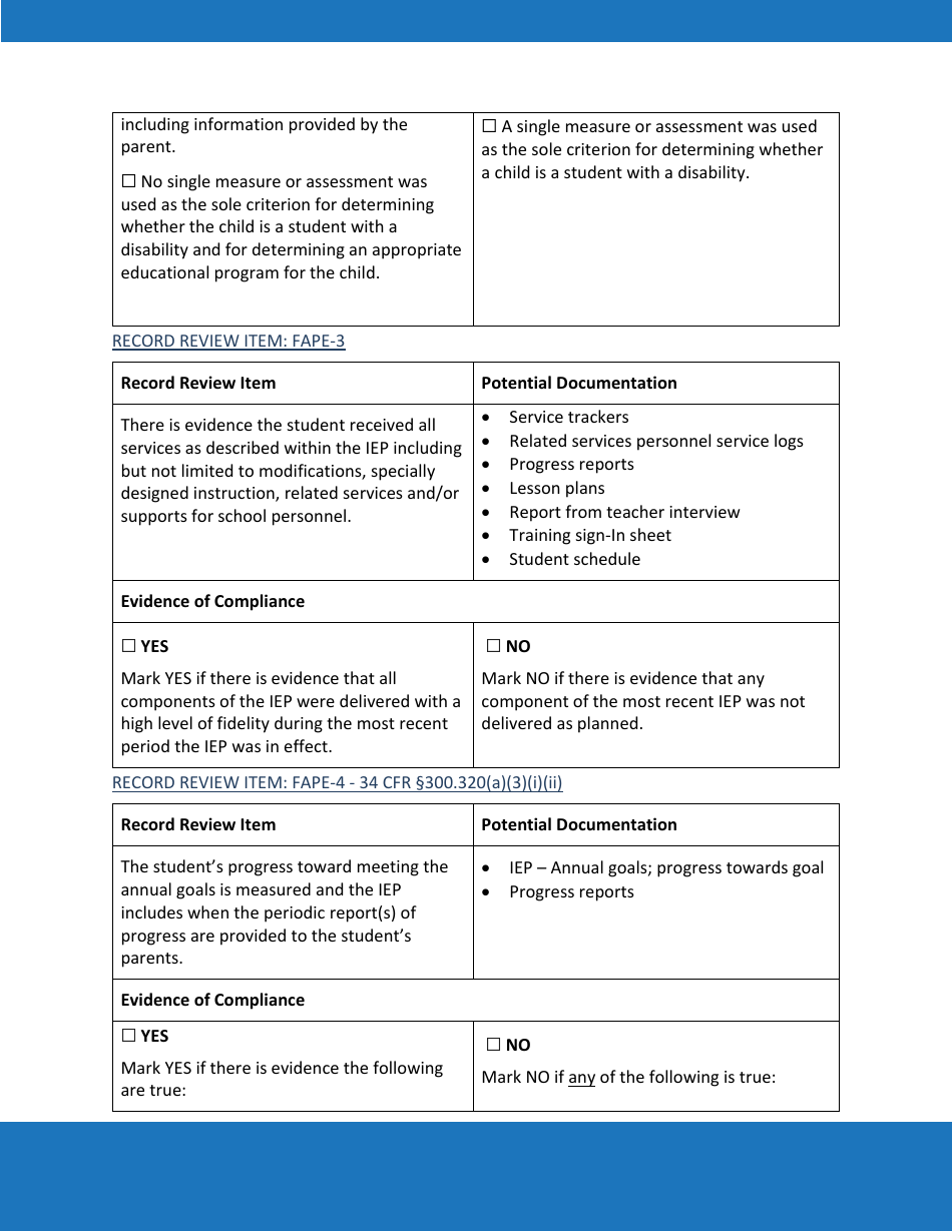 Priority Area 3: Free Appropriate Public Education (Fape) - Oregon, Page 4