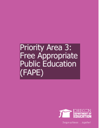 Document preview: Priority Area 3: Free Appropriate Public Education (Fape) - Oregon