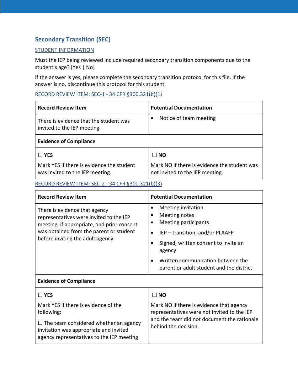 Priority Area 5: Secondary Transition - Oregon, Page 3