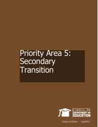 Document preview: Priority Area 5: Secondary Transition - Oregon