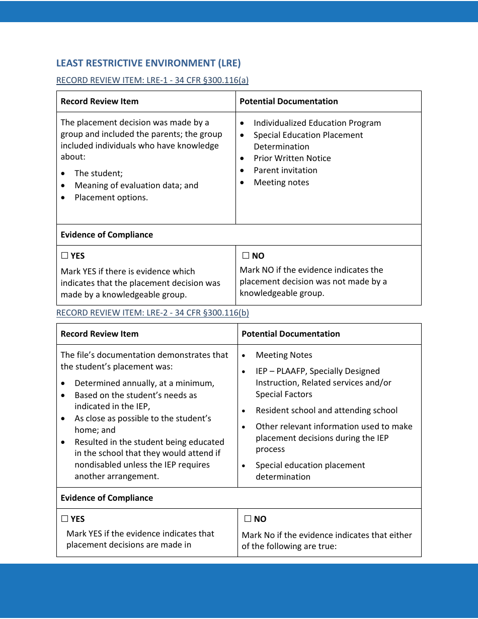 Priority Area 1: Least Restrictive Environment (Lre) - Oregon, Page 3