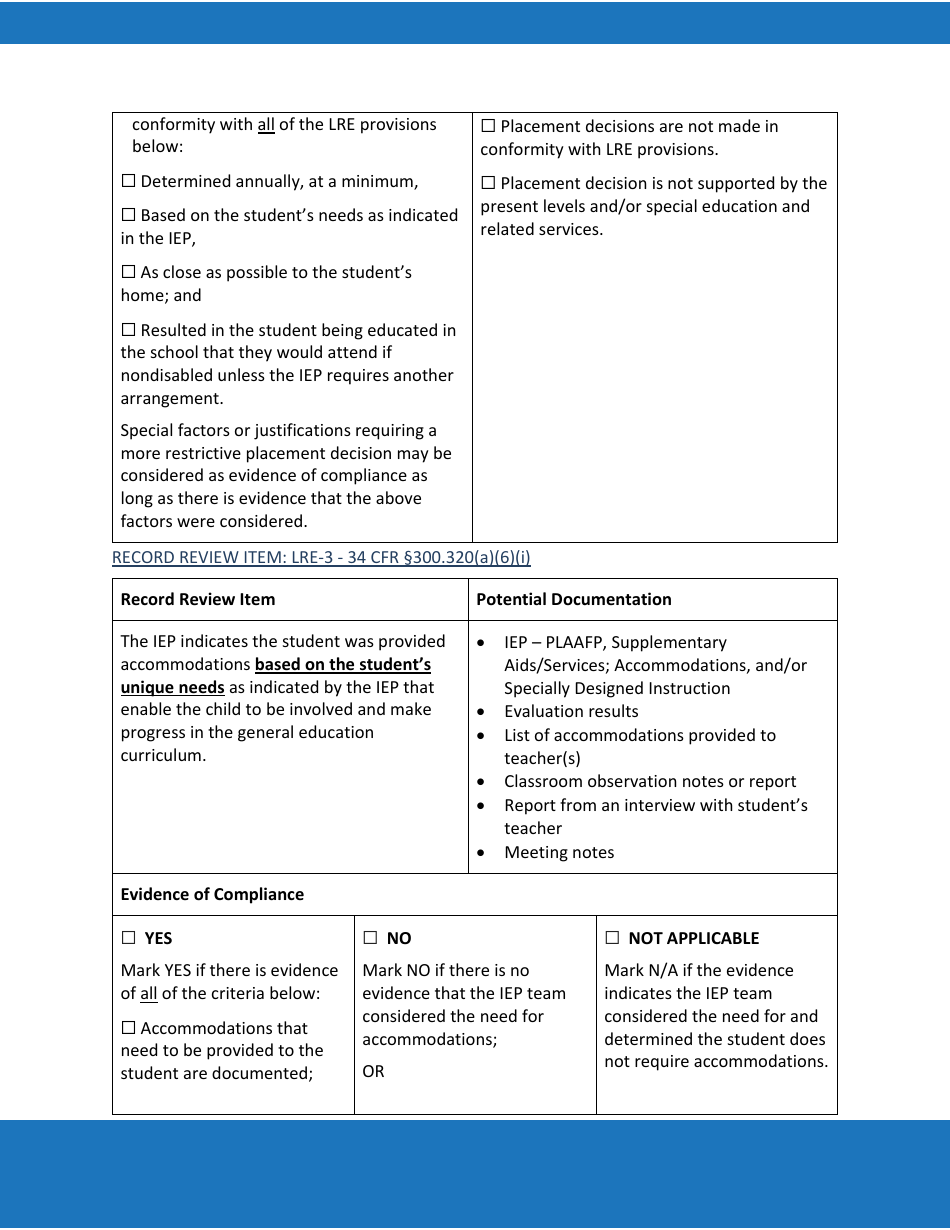 Priority Area 1: Least Restrictive Environment (Lre) - Oregon, Page 4