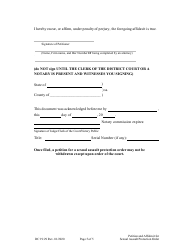Form DC19:29 Petition and Affidavit to Obtain Sexual Assault Protection Order - Nebraska, Page 5
