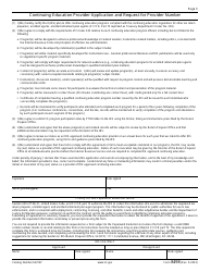 IRS Form 8498 Continuing Education Provider Application and Request for Provider Number, Page 3