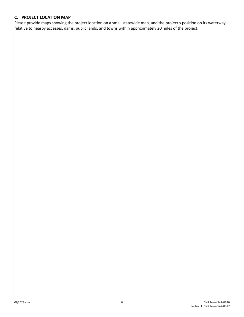 DNR Form 542-0626 (542-0327) Section I Cost-Share Application - Water Trails Program - Iowa, Page 6