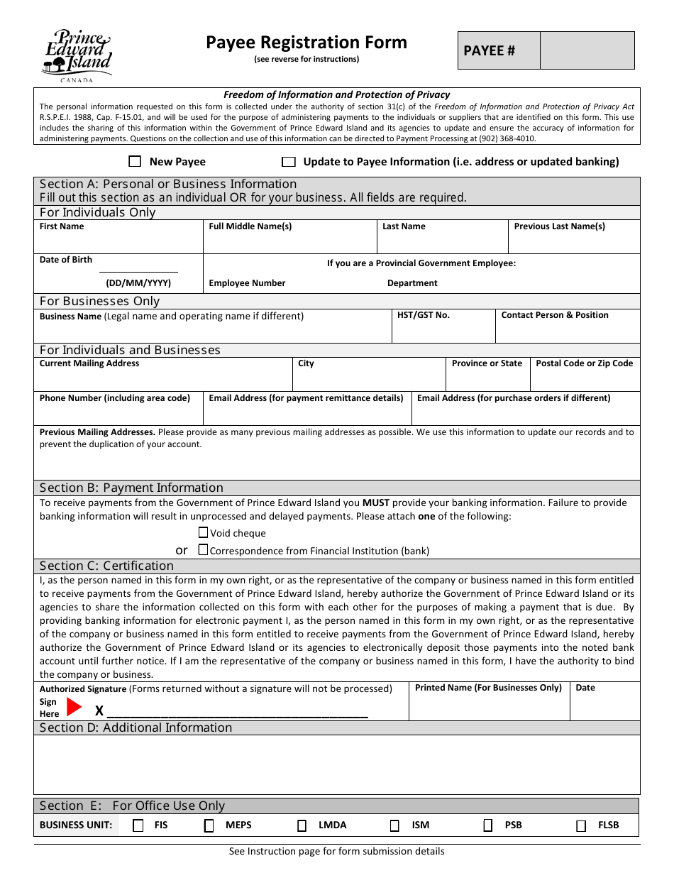 Form PD-137 Energy Efficient Equipment Rebates Application - Prince Edward Island, Canada, Page 5