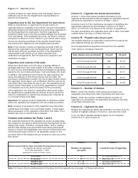 Instructions for Form CG-114 Claim for Redemption/Refund of Cigarette Tax Stamps and Prepaid Sales Tax - New York, Page 2