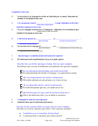 Form DC6:4 Instructions for Divorce Hearing - No Children - Nebraska (English/Spanish), Page 2